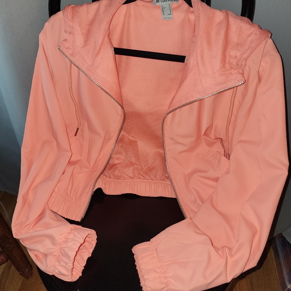 Forever 21 hooded top peach